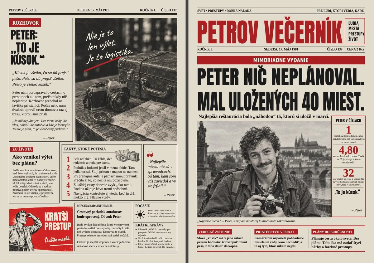 Retro noviny pre cestovateľa