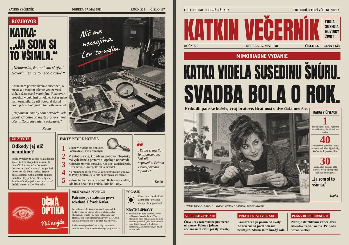 Retro noviny pre detektívku