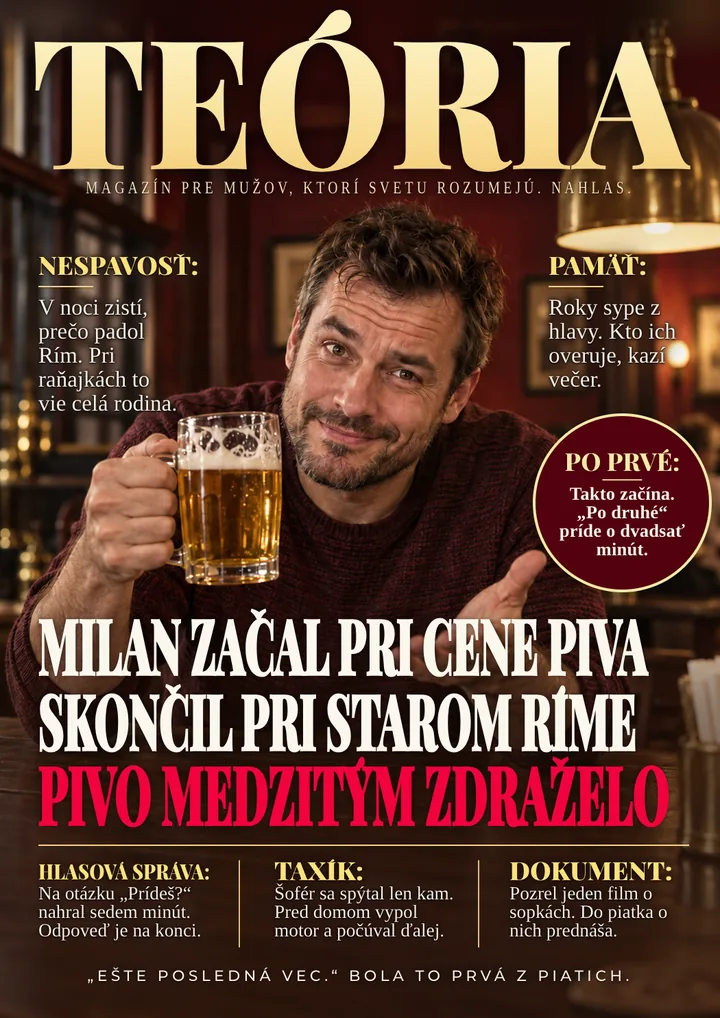 Titulka časopisu pre krčmového filozofa