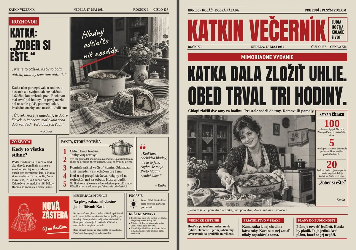 Retro noviny pre gazdinku