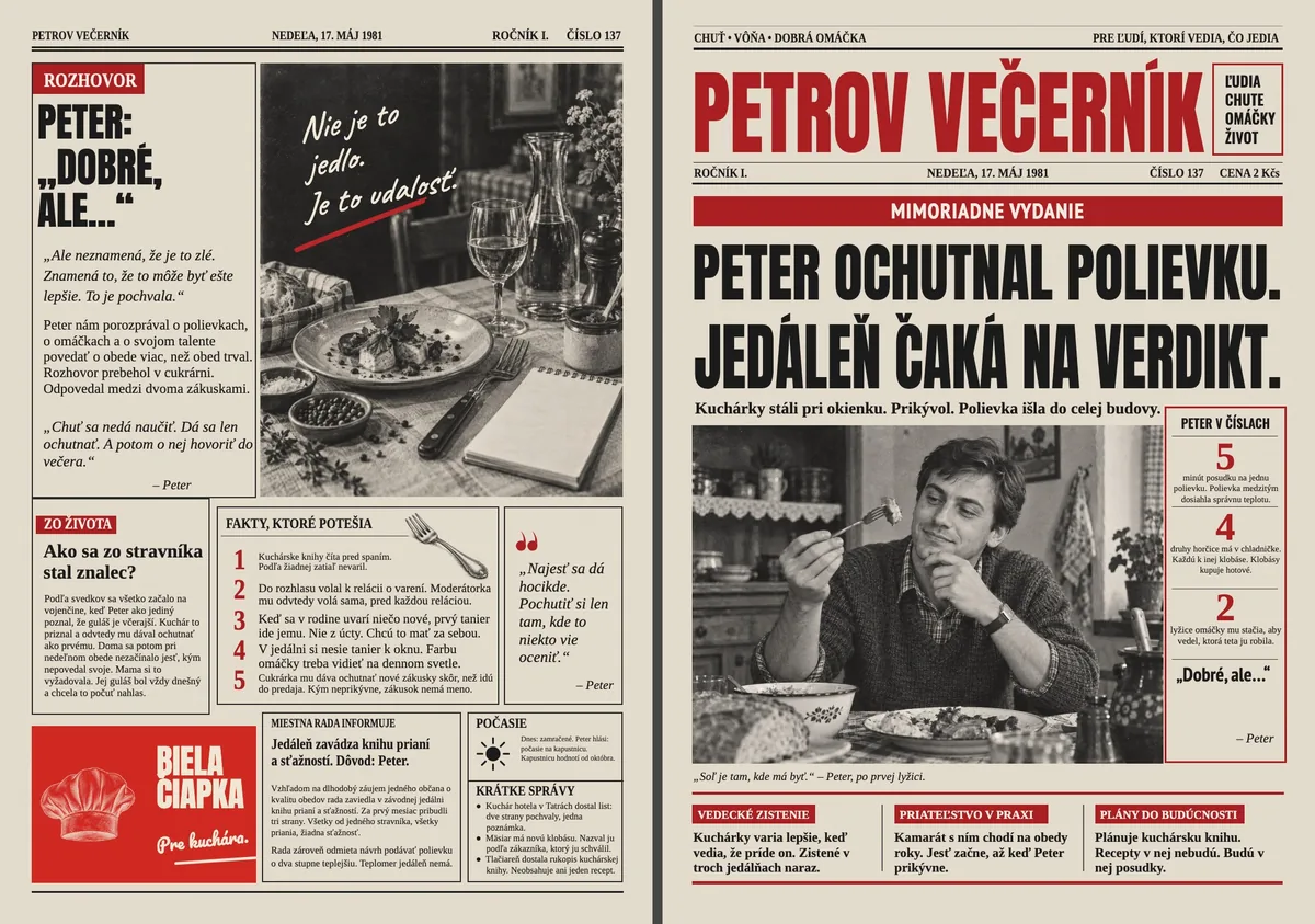 Retro noviny pre gurmána