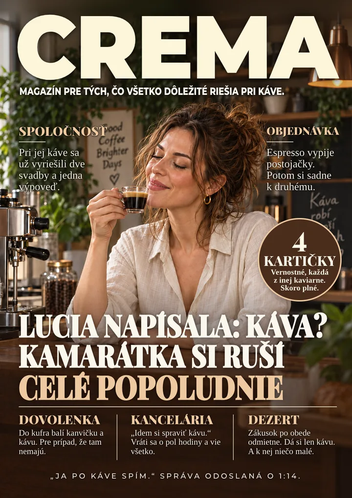 Titulka časopisu pre kávičkárku