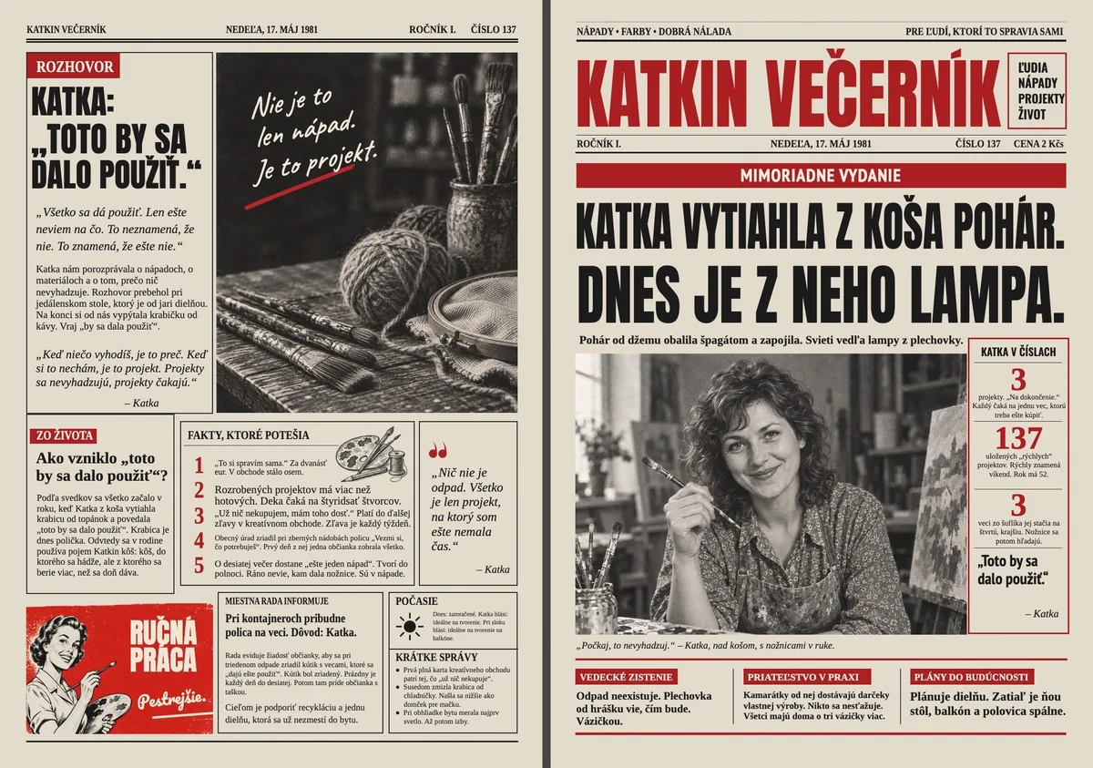 Retro noviny pre kreatívnu dušu
