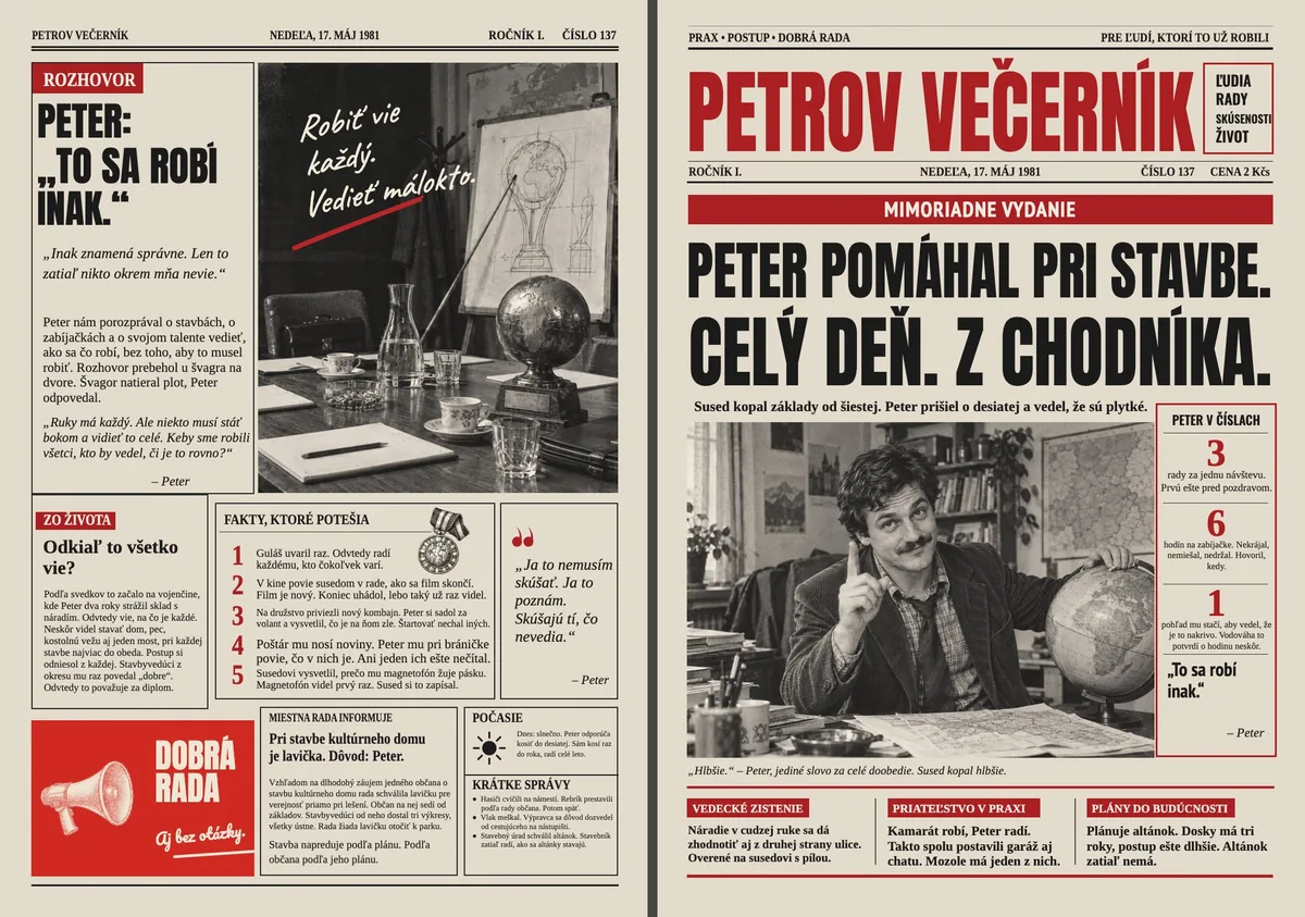 Retro noviny pre majstra sveta