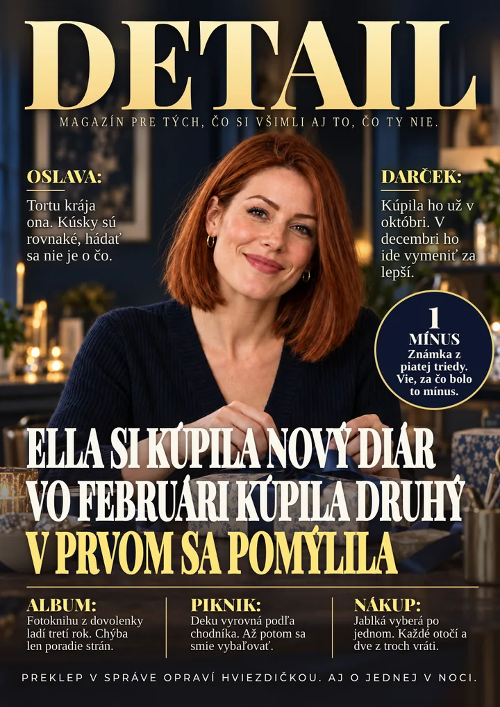 Titulka časopisu pre perfekcionistku