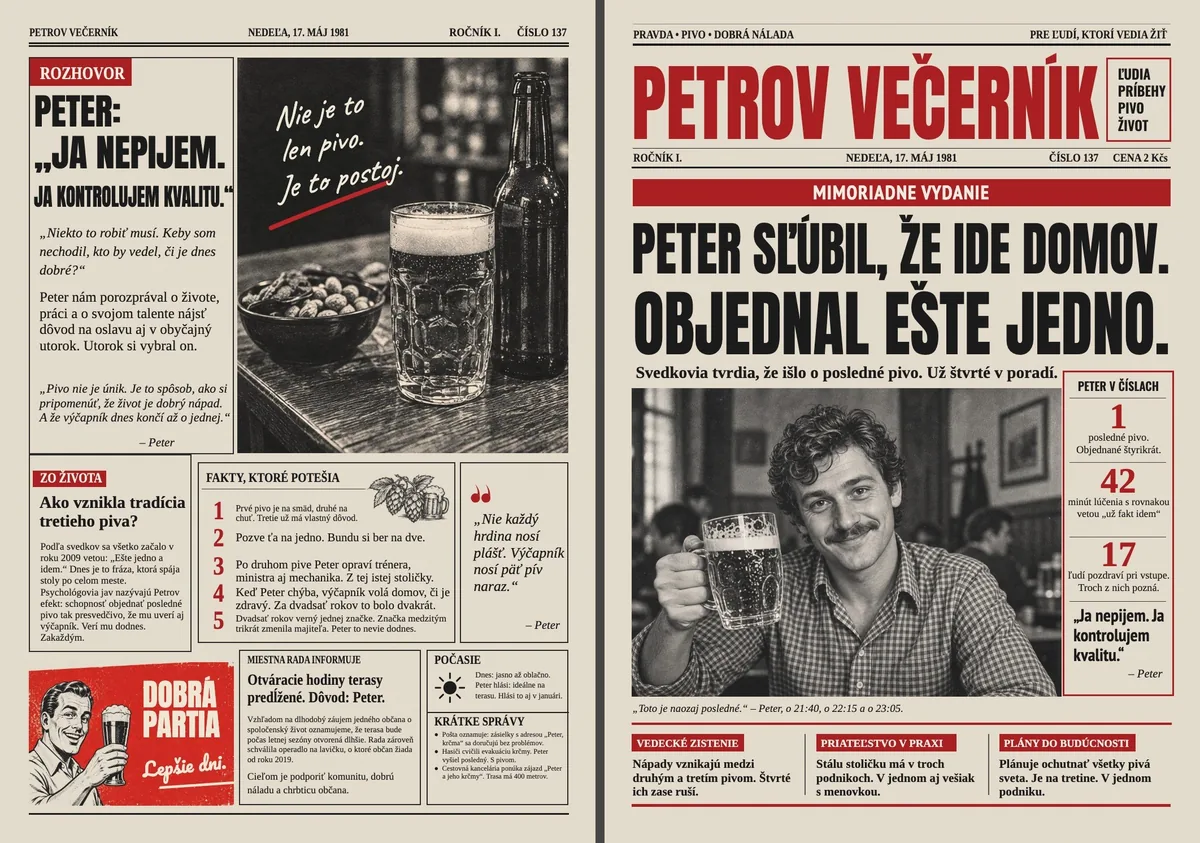 Retro noviny pre pivára