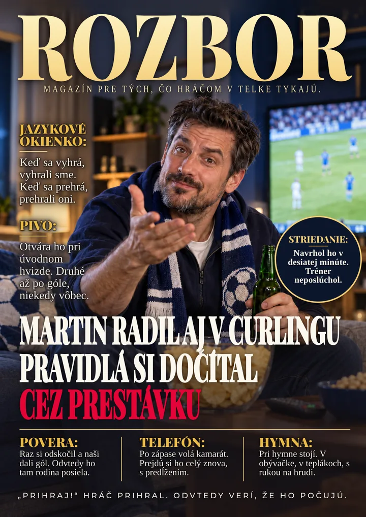 Titulka časopisu pre trénera z gauča