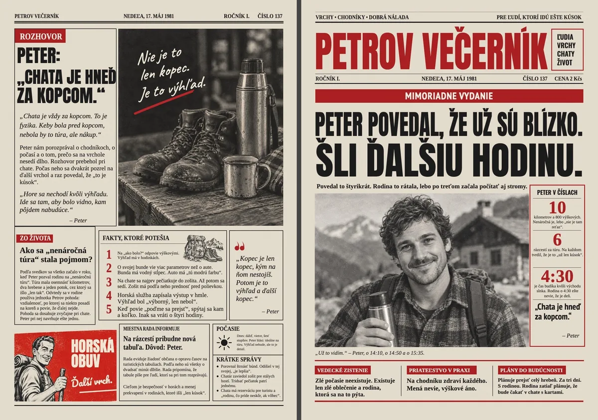 Retro noviny pre turistu