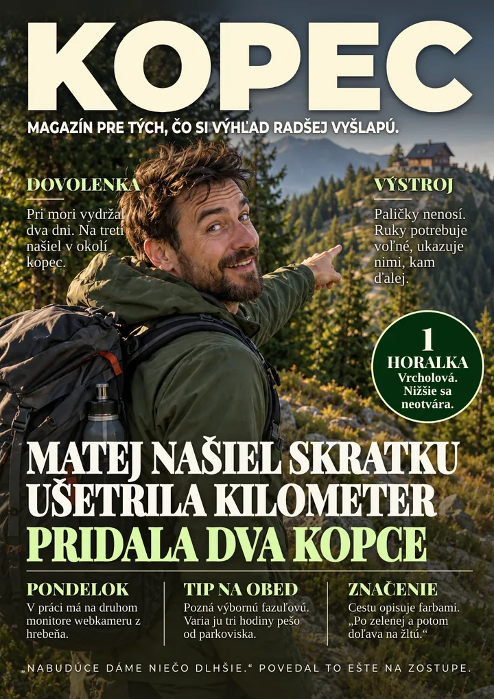 Titulka časopisu pre turistu