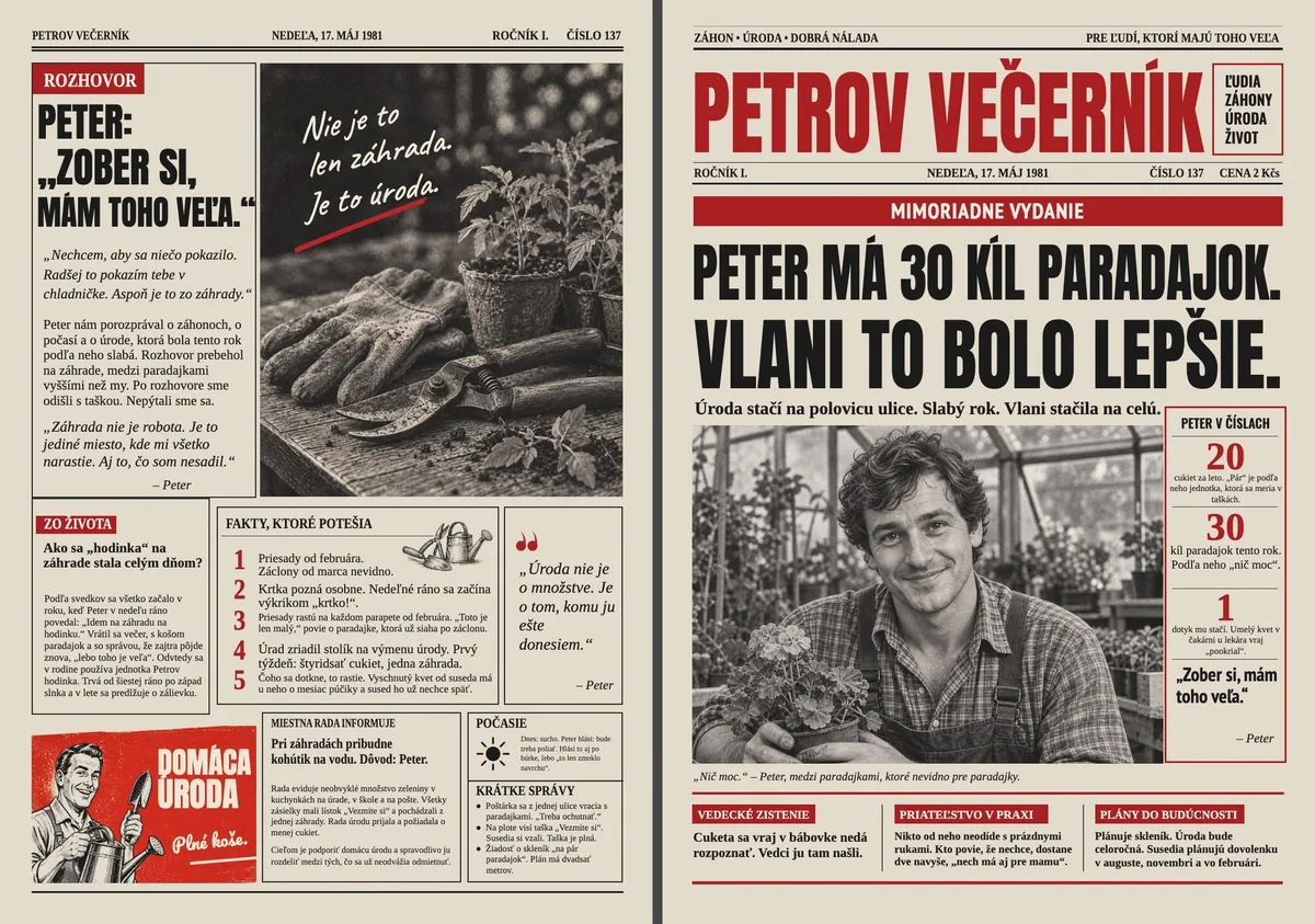 Retro noviny pre záhradkára