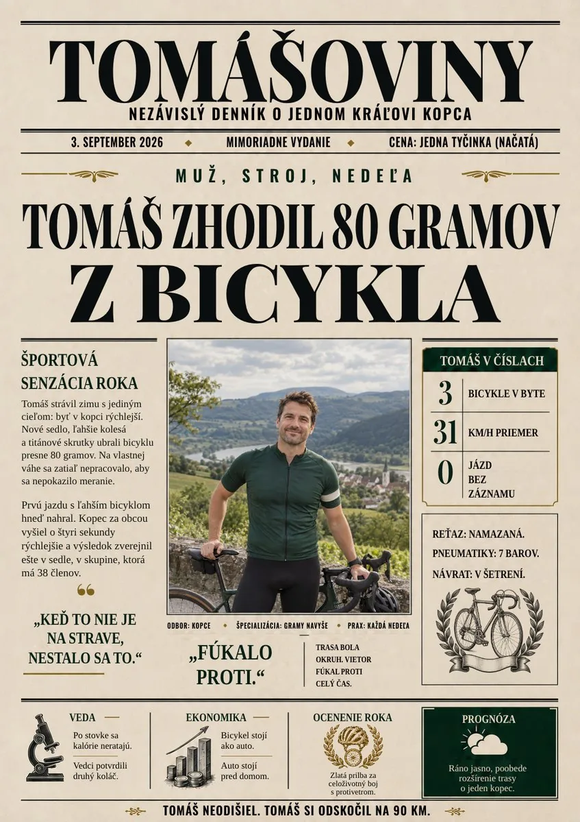 Noviny o ňom